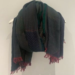 Madewell Patchwork Wool Blanket Scarf